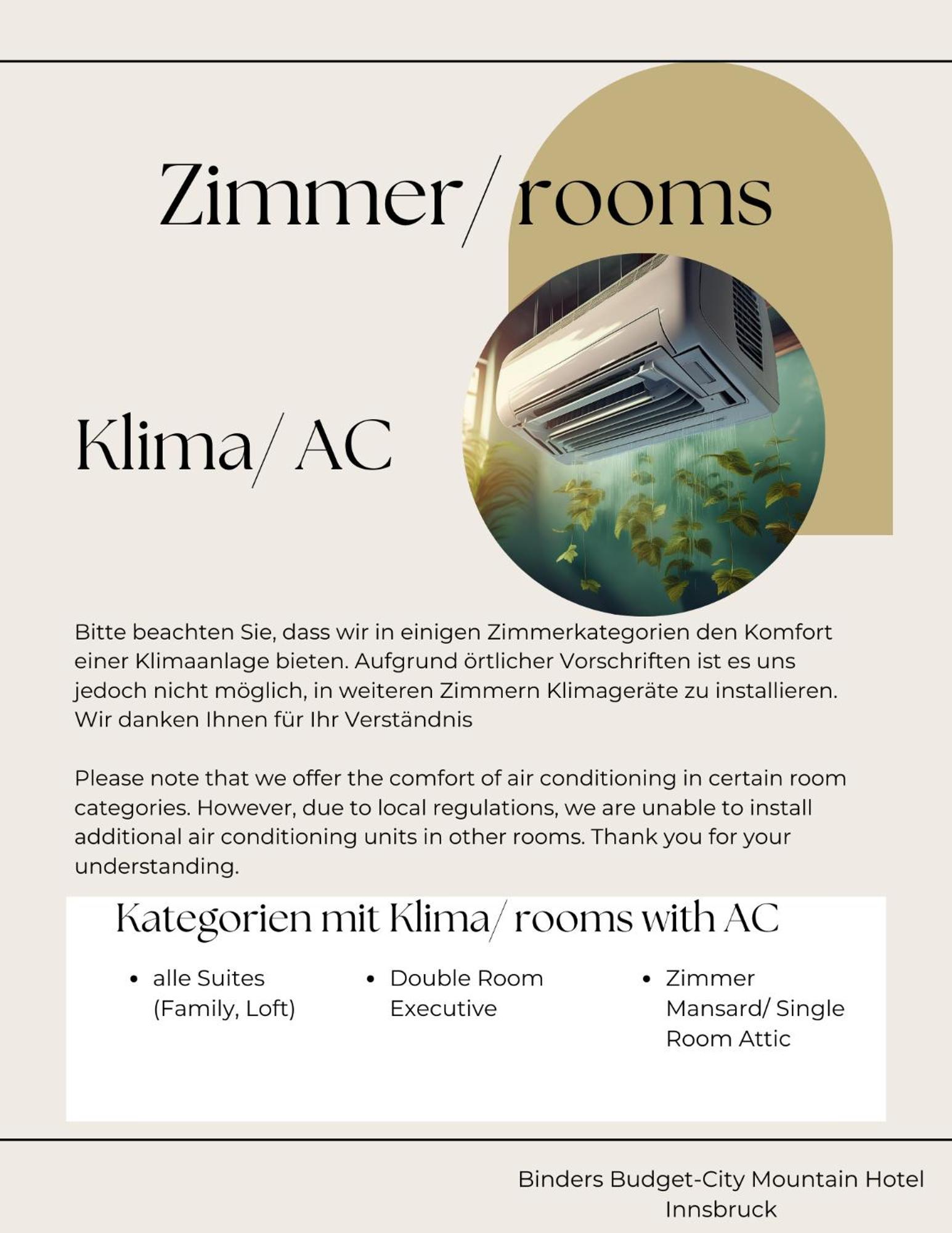 Binders Budget City-Mountain Hotel Инсбрук Екстериор снимка